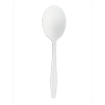 Chef&#39;s Supply Soup Spoons, Plastic, Ivory White, 250 Soup Spoons/Box