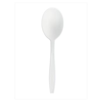 Chef&#39;s Supply Compostable Soup Spoon, Plastic, Ivory, 1000 Soup Spoons/Case