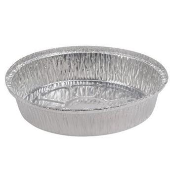 Chef&#39;s Supply Container, Aluminum, Round, 8&quot; D, Silver, 500/Case