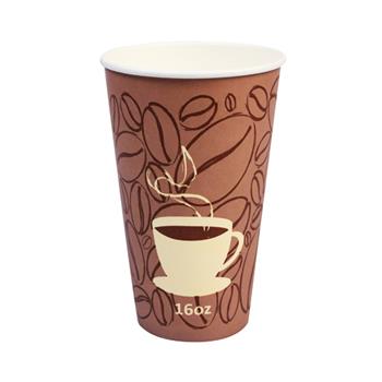 Chef&#39;s Supply Paper Hot Cups, Coffee Bean, 16 oz.,1000/CT