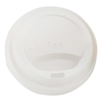 Chef&#39;s Supply Compostable Hot Cup Lids, Fits 10-24 oz Cups, CPLA, White Eco Design, 20 Sleeves Of 50 Lids, 1,000 Lids/Case