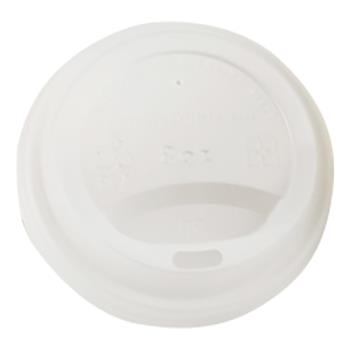 Chef&#39;s Supply Compostable Hot Cup Lids, Fits 8 oz Cups, CPLA, White Eco Design, 20 Sleeves Of 50 Lids, 1,000 Lids/Case