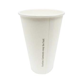 Chef&#39;s Supply Hot Cups, 16 oz, Paper, White, 50/Pack