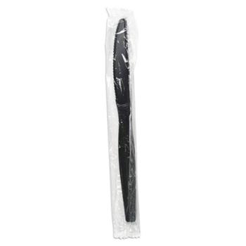 Chef&#39;s Supply Individually Wrapped Knives, Heavy Weight, Plastic, Black, 1000 Knives/Case