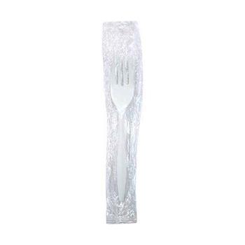 Chef&#39;s Supply Individually Wrapped Fork, White, 1000/CS