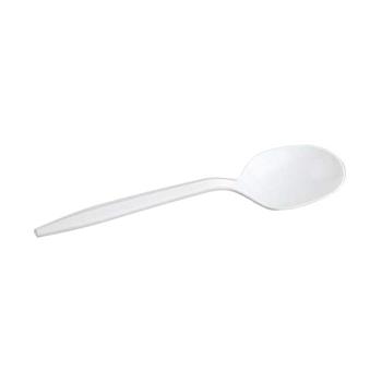 Chef&#39;s Supply Plastic Cutlery, Mediumweight Soup Spoon, White, 1000/CS