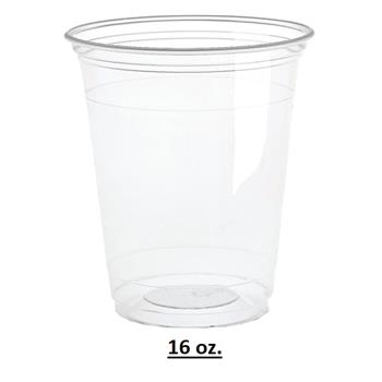 Chef&#39;s Supply PET Cup, Clear, 16 oz., 1000/Case