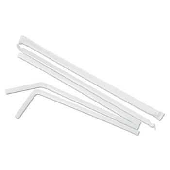 Chef&#39;s Supply Flexible Wrapped Straws, 7.75 in, Plastic, White, 400/Box