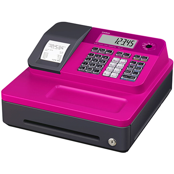 Casio&#174; Pink Cabinet Single Tape Thermal Print Cash Register