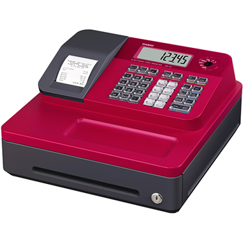 Casio&#174; Red Cabinet Single Tape Thermal Print Cash Register