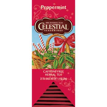 Celestial Seasonings Peppermint Tea Bags, 25/BX