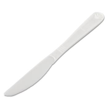 Crystalware Ambiance Knives, Heavy Weight, Plastic, White, 1000 Knives/Carton