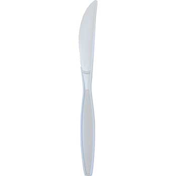 Crystalware Ambiance Knives, Heavy Weight, Plastic, White, 1000 Knives/Carton