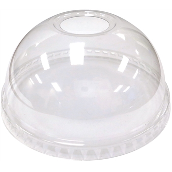 Crystalware Dome Lid, PET Plastic, Clear, 12-24 oz., 1000/CS