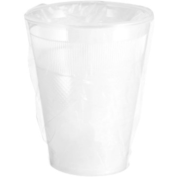 Crystalware Wrapped Drinking Cups, 9 oz, Plastic, Clear, 1000/Carton