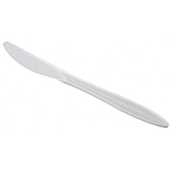 Crystalware Knives, Polypropylene Plastic,White, 1000/CS