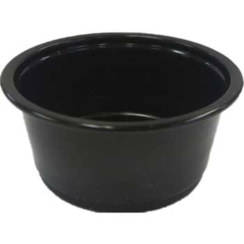 Crystalware Portion Cup, Black, Polypropylene, 2 oz., 2500/CT