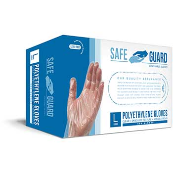 Safe Guard Gloves, Polyethylene, Large, 10000/CS
