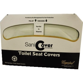 Crystalware SaniCover Toilet Seat Covers, 250/CT