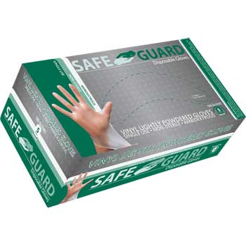 Safe Guard Powdered General Purpose Gloves, Vinyl, Small, 100/BX