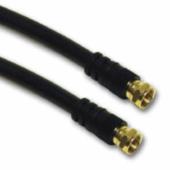 C2G 6ft Value Series F-Type RG6 Coaxial Video Cable - F Connector Male - F Connector Male - 6ft - Black