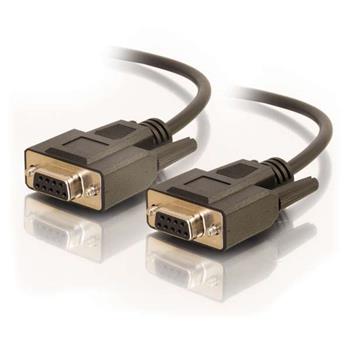 C2G 10ft DB9 F/F Null Modem Cable - Black - DB-9 Female Serial - DB-9 Female Serial - 10ft - Black