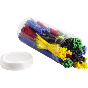 W.B. Mason Co. Cable Tie Kit , Assorted, Assorted Colors, 1000/CS