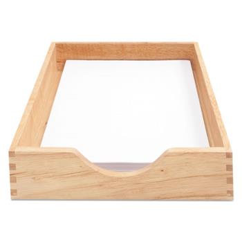 Carver Hardwood Letter Stackable Desk Tray, Oak