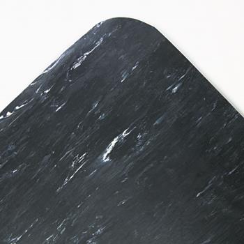 Crown Cushion-Step Mat, Rubber, 36 x 60, Marbleized Black