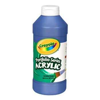 Crayola Portfolio Series Acrylic Paint, 16 oz. Bottle, Phthalo Blue