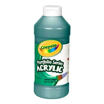 Crayola Portfolio Series Acrylic Paint, 16 oz. Bottle, Phthalo Green
