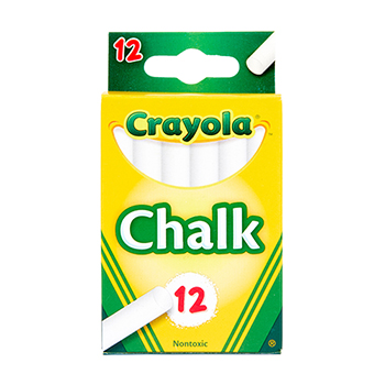 Crayola White Children&#39;s Chalk, 12/BX