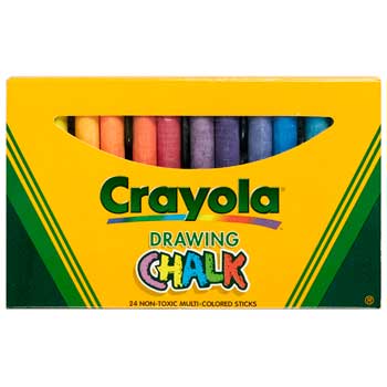 Crayola Colored Art Chalk, Assorted Colors, Sleeve Package, 24/ST