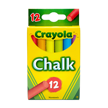 Crayola Multi-Colored Children&#39;s Chalk, 12/BX