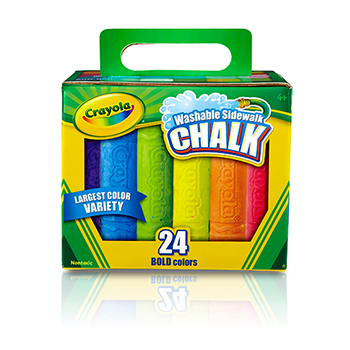 Crayola Sidewalk Chalk, Tropical Colors, 24/BX
