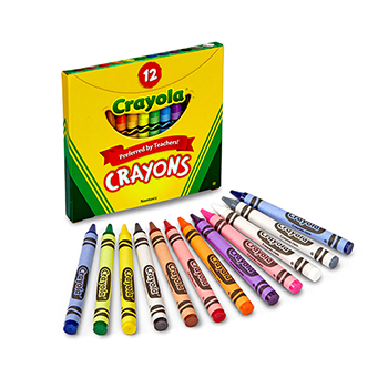 Crayola Crayons, Flat Tuck Box, 12/PK