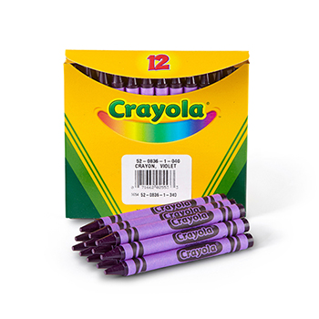 Crayola Bulk Crayons, Regular Size, Violet, 12/BX