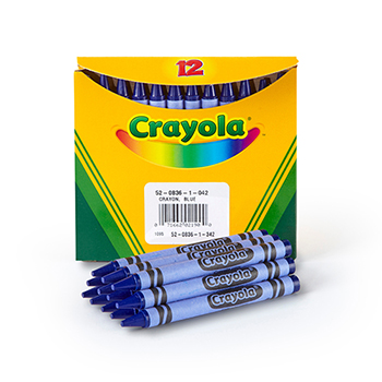 Crayola Bulk Crayons, Regular Size, Blue, 12/BX