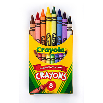 Crayola Crayons, Peggable, 8/BX