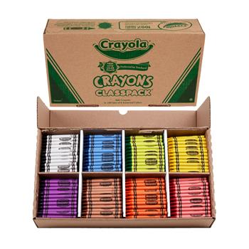 Crayola Regular Size, 8 Colors, Crayon Classpack, 800/BX