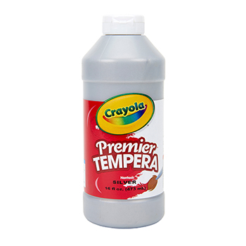 Crayola Premier Tempera Paint, 16 oz. Bottle, Silver