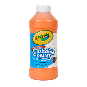 Crayola Washable Paint, 16 oz. Bottle, Orange