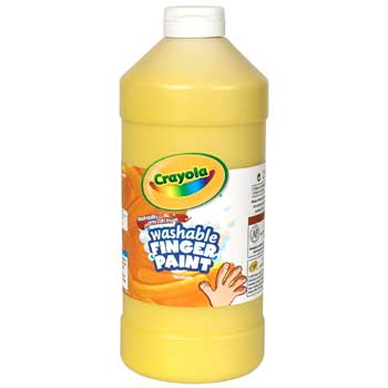 Crayola Washable Finger Paint, 32 oz. Bottle, Yellow