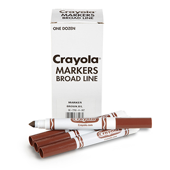 Crayola Bulk Markers, Conical Tip, Brown, Dozen