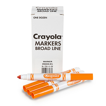 Crayola Bulk Markers, Conical Tip, Orange, Dozen