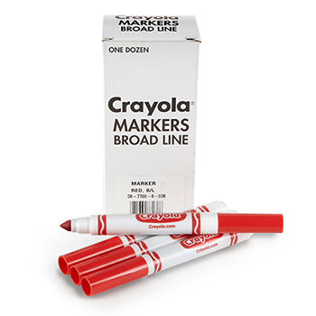 Crayola Bulk Markers, Conical Tip, Red, Dozen