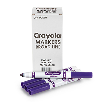 Crayola Bulk Markers, Conical Tip, Violet, Dozen