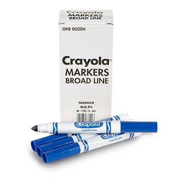 Crayola Bulk Markers, Conical Tip, Blue, Dozen