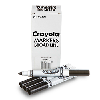 Crayola Bulk Markers, Conical Tip, Black, Dozen