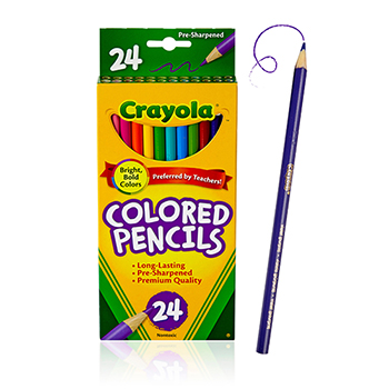 Crayola&#174; Colored Pencils, Long, 24/ST